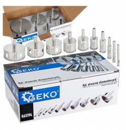 Geko Kpl. wierteł koronowych diamentowych do gresu 6-68mm 10el. (20)