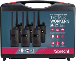 Krótkofalówka Albrecht Tectalk Worker 3 Case 6 pcs. Zestaw narzędziowy