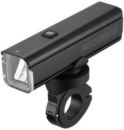 RockBros Lampka rowerowa przednia 1000 lm z kablem USB-C - USB-A - czarna Lampka rowerowa przednia 1000 lm z kablem USB-C - USB-A - czarna