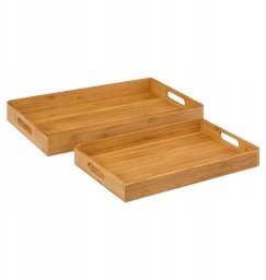 5five SET OF 2 TRAYS BAMBOO