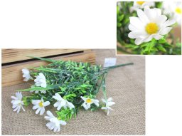 Gigabyte bukiet 2szt  STOKROTKA wys. 35 cm, 5 łodyg (kwiat 4,5 x 1,5 cm) BIAŁY MD-078A