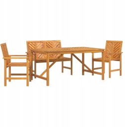 vidaXL Zestaw do jadalni w ogrodzie 4 pcs Brązowy 150 x 90 x 74 cm Lumarko (3154108 VidaXL)