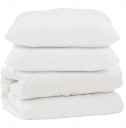 vidaXL Kołdra Inny z poduszką 3 pcs Biały 240 x 260 cm Mikrofibra Lumarko!