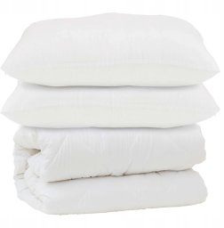 vidaXL Kołdra z poduszkami Inny 3 pcs Biały 200 x 220 cm Mikrofibra Lumarko!