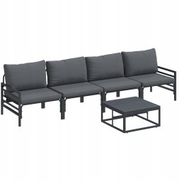 vidaXL Sof na Ogród 5 pcs Antracyt Stal Lumarko