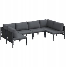 vidaXL Sof na Ogród 6 pcs Antracytowy Stal Lumarko