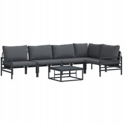 vidaXL Sof na Ogród 6 pcs Antracytowy Stal Lumarko
