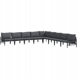 vidaXL Sof na Ogród 9 pcs Antracytowy Stal Lumarko