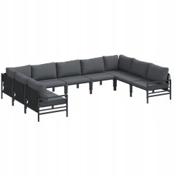 vidaXL Sof na Ogród 9 pcs Antracyt Stal Lumarko