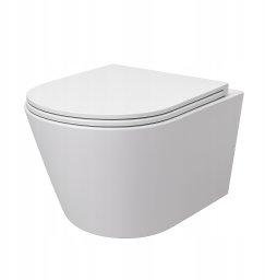Miska WC Rea AQ.301-311152 / AQUAFORM / OVIEDO STORM / MISKA WISZĄCA WC BIAŁA Z DESKĄ WOLNOOPADAJĄCĄ DUROPLAST / SPŁUKIWANIE WIROWE