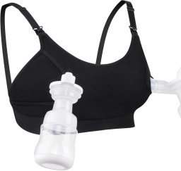 Momcozy YN08 (L) | Biustonosz do laktatora typu Hands-Free | Czarny (HF008-BL100L-C)