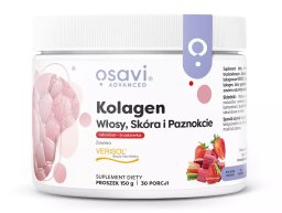 Osavi Osavi - Kolagen Włosy, Skóra i Paznokcie, Rabarbar - Truskawka, Proszek, 150g