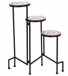 Tectake Kwietnik stojący MOZAIKA, 3 poziomy, 68 cm