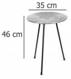 Home Styling Collection Stolik kawowy okrągły na trójnogu
