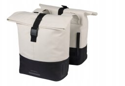 Basil Sakwa podwójna BASIL COVE DOUBLE PANNIER BAG 28-32L, Universal Bridge System, off-white/black