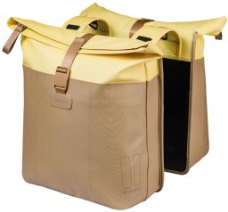 Basil Sakwa podwójna BASIL VIVE DOUBLE PANNIER BAG 28-35L, Universal Bridge System, sand/yellow