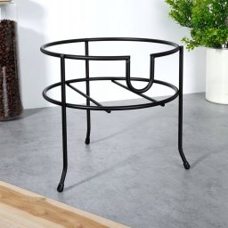 Vilde STOJAK POD SŁÓJ SŁOIK Z KRANIKIEM METALOWY CZARNY 20 CM VILDE 229071
