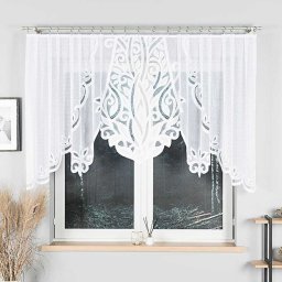 Markizeta POLA Firanka żakardowa gotowa wys. 160 x 300 cm biała.