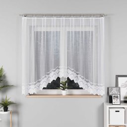 Markizeta Firanka żakardowa Doriana - 160 / 300 - biała z błyskiem.