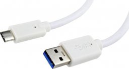 Kabel USB Gembird USB-A - 1 m Biały (CCP-USB3-AMCM-1M-W)