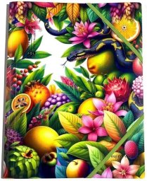 Fresh Teczka A4+ plastikowa z gumką Dżungla EDUKAMP