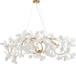 Lampa wisząca Step into Design Dekoracyjna lampa wisząca Botanika XY080P-120 Step liście ceramika biały złoty