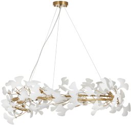 Lampa wisząca Step into Design Ceramiczna lampa zwisowa Botanika XY080P-100 Step ozdobna liście złota biała