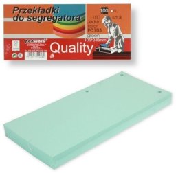 Penword Przekładki do segregatora 100szt green