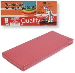 Penword Przekładki do segregatora 100szt red