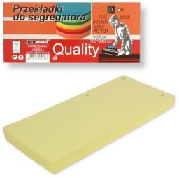 Penword Przekładki do segregatora 100szt yellow