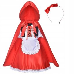 Adar Strój karnawałowy czerwony kapturek r. 100-110cm