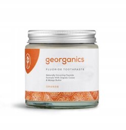 Georganics Georganics, Naturalna pasta do zębów w słoiku, z fluorem, do codziennej pielęgnacji, smak pomarańczowy, 60 ml