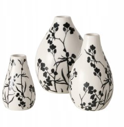 Boltze Wazon ceramiczny BERRIES, 3 sztuki