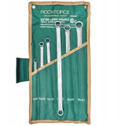 Rockforce Zestaw kluczy oczkowych ekstra długich 6el. (8-21mm) na płachcie