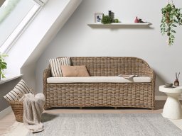 Beliani Sofa ogrodowa dla 3 osób SUSUA Rattan Naturalny (586067 Bel)