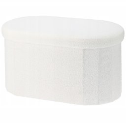 Home Styling Collection Podłużna pufa ze schowkiem boucle BINI, 71 x 39,5 x 39 cm