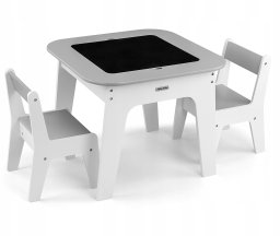 Milly Mally Milly Mally Zestaw mebli Olaf - Stolik i dwa krzesełka Grey