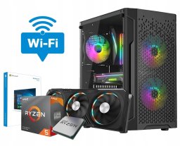 Komputer Netcom KOMPUTER GAMINGOWY DO GIER RYZEN 5 5600 16GB RTX 5050 8GB M.2 1TB W11 3xRGB