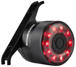 RockBros Lampka rowerowa tylna Rockbros Q1 7 kolorów LED micro USB - czarna