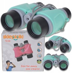 Skleplolki Lornetka plastikowa z mini kompasem Regulowana ogniskowa 7x30 Bezpieczna