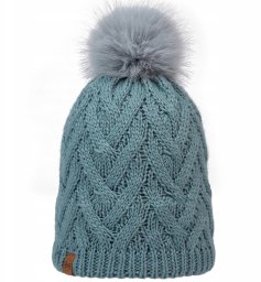 Buff Buff Knitted Fleece Caryn Beanie 13674377010 Zielone One size