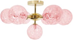 Lampa sufitowa Beliani ANADYR Szkło Różowy