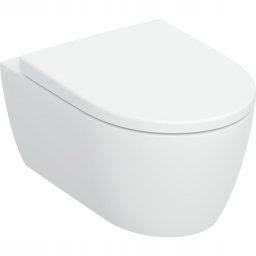 Zestaw podtynkowy Geberit 503.046.00.1 / GEBERIT / ICON / ZESTAW WISZĄCEJ MISKI WC, LEJOWA T53CM, UKRYTE MOCOWANIA, TURBOFLUSH, Z DESKĄ SEDESOWĄ, MOCOWANIE OD GÓRY, WOLNE OPADANIE, Z WYPINANYMI ZAWIASAMI /