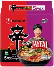 Nongshim Oryginalna zupa Shin Ramyun Tom Yum Jayfai, bardzo ostra 5 x 123g -
