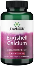 Swanson SWANSON Eggshell Wapń + Wit D3 120 kapsułek Silne zdrowe Kości one size