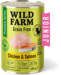 Happy Cat WILD FARM Premium Grain Free Chicken and Salmon Junior 400g bezzbożowa karma dla kociąt