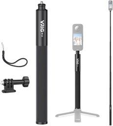 Monopod Puluz TELESKOPOWY MONOPOD ALUMINIOWY 133CM Z GWINTEM 1/4" DO KAMER INSTA360 / DJI / GOPRO