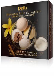 Delia DELIA Musujące kule do kąpieli - Zimowy mix zapachów 4 x 100g