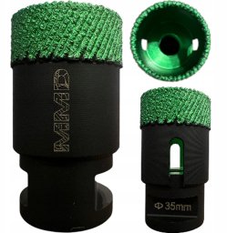 DRAUMET Otwornica diamentowa brazowana MMD 35 mm M14 do gresu ceramiki płytek