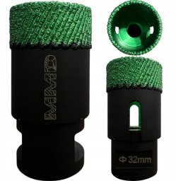 Falon-Tech Otwornica diamentowa brazowana MMD 32 mm M14 do gresu ceramiki płytek